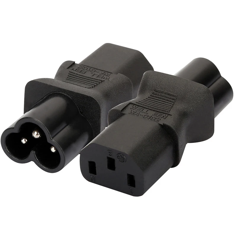 Connecteur convertisseur universel IEC320 C13 C14 à C5 C6 C7 C8 C19 C20 C21, prise d'alimentation ue US: green