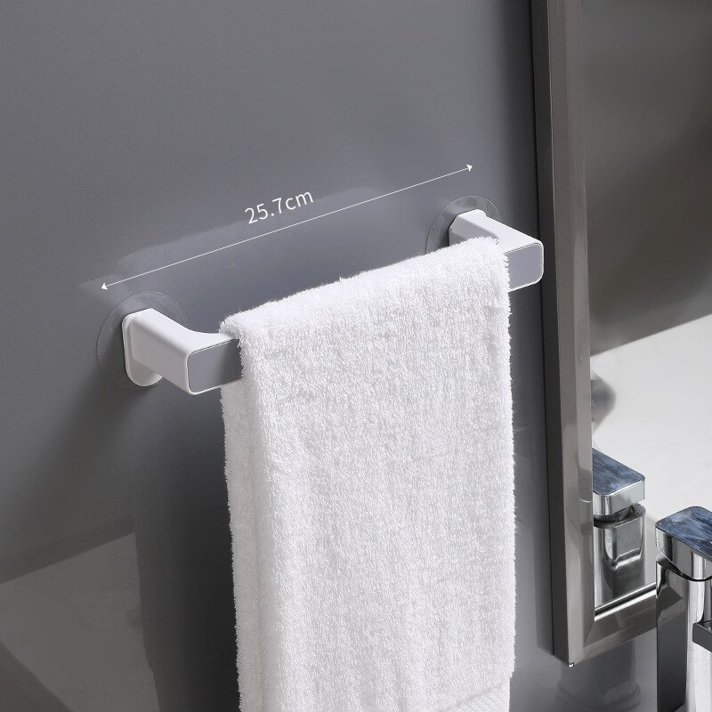 Self-Adhesive Bathroom Towel Holder Black Plastic ... – Vicedeal