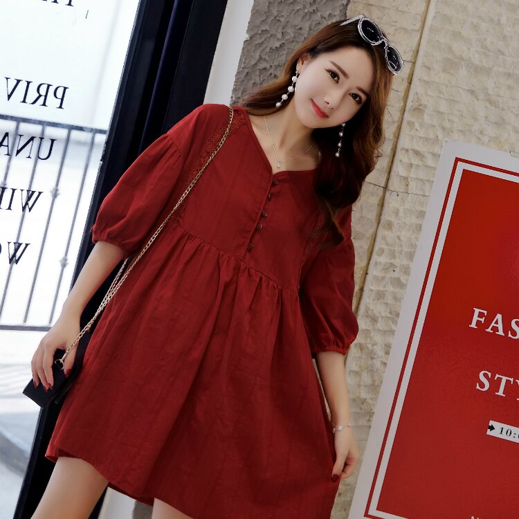 A908#  zomerse zwangerschapsblouses, losse katoenen shirts, kleding voor zwangere vrouwen, sexy v-hals zwangerschapstops