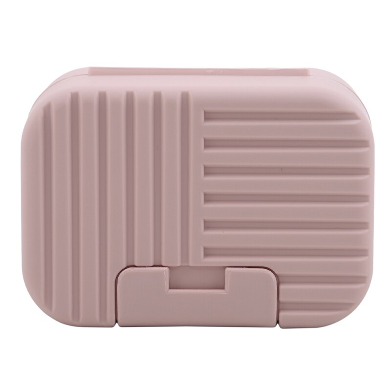 Styl skandynawski mydło pudełko z pokrywką zamknięte podróży przenośne pudełko mydło domu łazienka pudełko na mydło: naszywka różowy