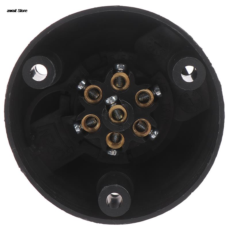 7 Pin European Trailer Socket 12V Towbar Towing Socket Car Plug Connector