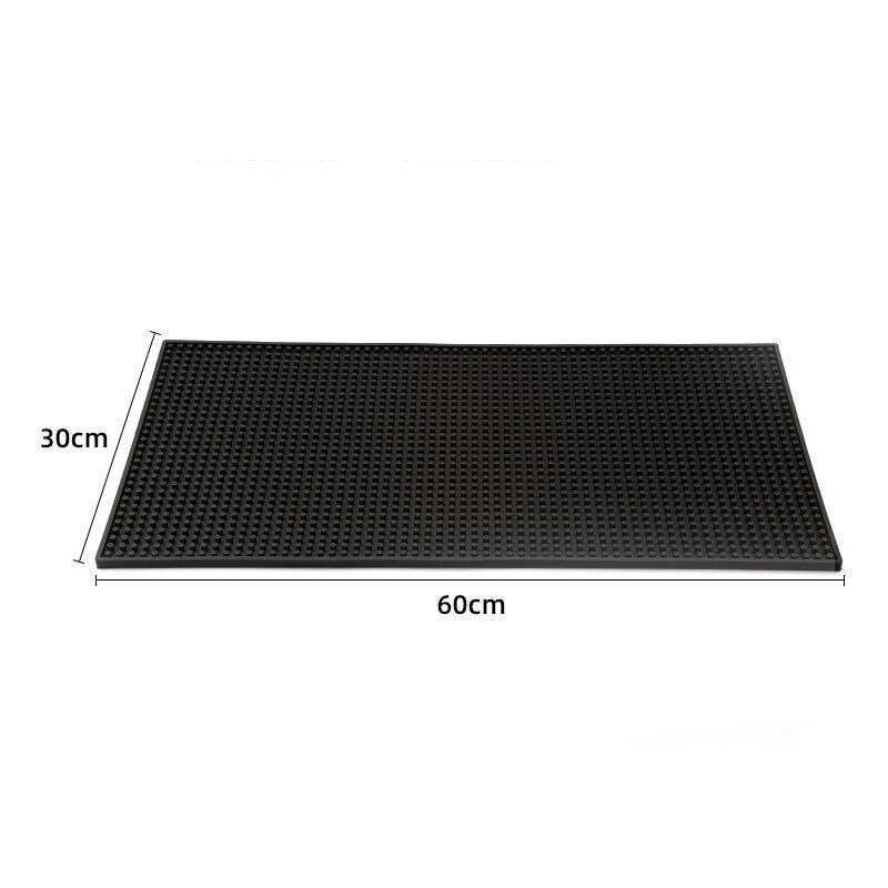 Rubber Bar Mats, Non-Slip and Anti-Spill Non-Toxic Soft Rubber Mats, Coffee Bars, Bars, Restaurants and Barbers Service Mats: 60x30cm