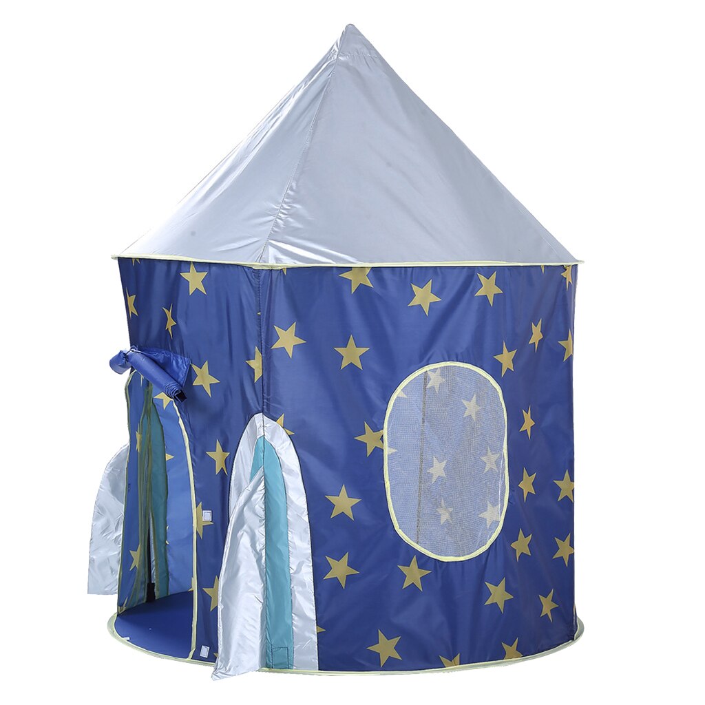 Kids Indoor Up Raket Kasteel Speel Tent Bal Pit Playhouse Accs Donkerblauw