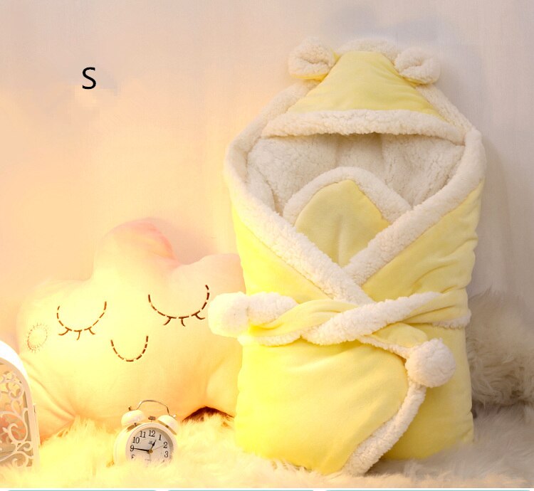 Super Bequem Lammwolle Baby Schlafsack 10 Farben 0-6 Monate Baby Swaddle Kleinkind Neugeborenen Decke Umschlag Winter: S Gelb