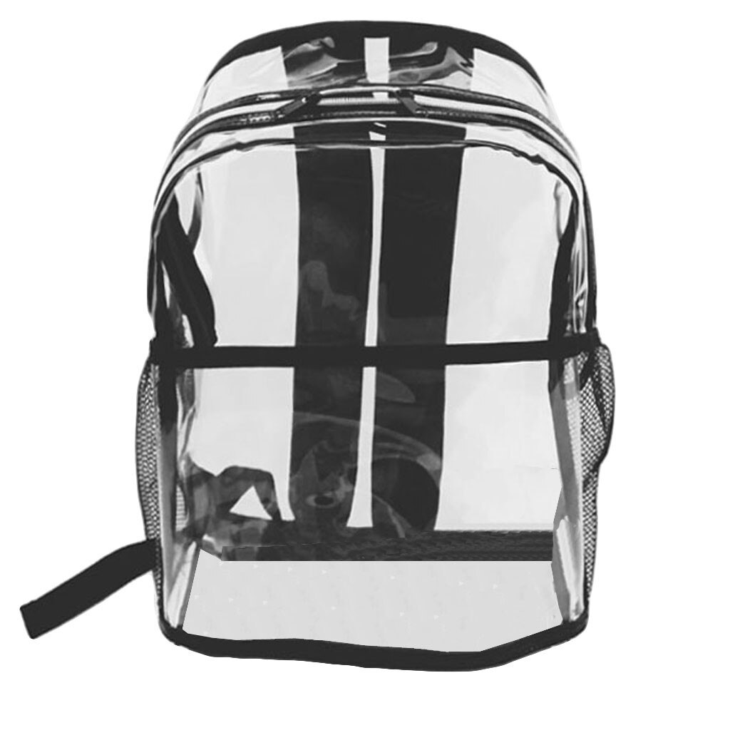 Aelglacial sac à dos Transparent PVC épaule étanche femmes adultes étudiants voir à travers Bookbag sac à dos ordinateur portable 606