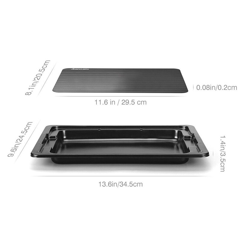 Fast Defrosting Tray with Cleaner Frozen Meat Defrost Food Thawing Plate Board Kitchen Tool B1: Default Title