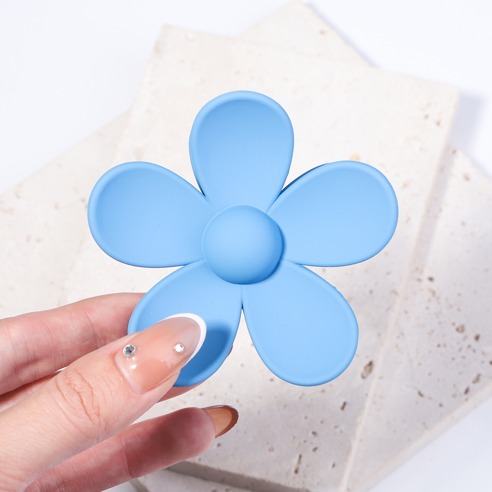 Pinces à cheveux en forme de fleur coréenne pour femmes et filles, barrettes, griffes de crabe, queue de cheval, épingles à cheveux, barrettes de bain, accessoires de coiffure: Lavande