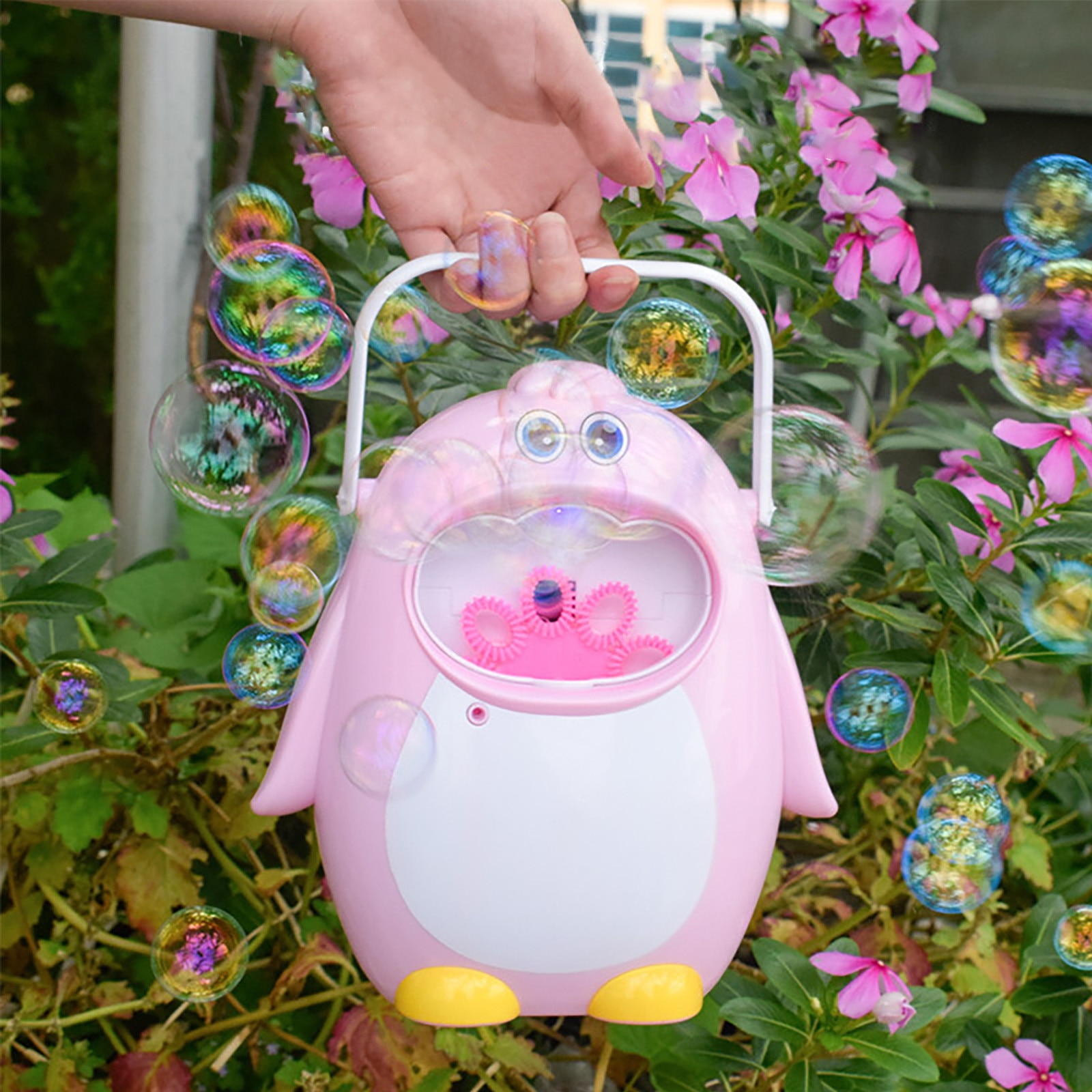 Bubble Machine Automatische Draagbare Bubble Maker Speelgoed Met Bubble Oplossing (50Ml) automatische Bubble Maker Kinderen Kids Outdoor Speelgoed