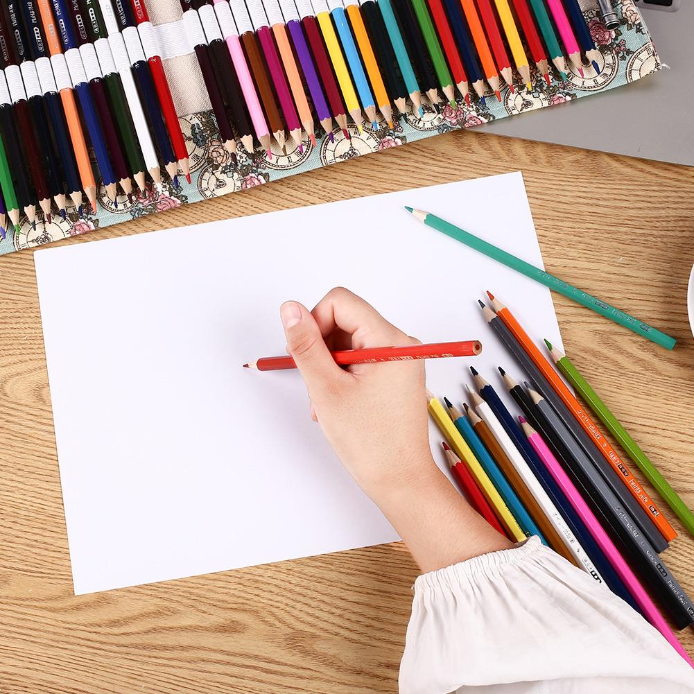 72 farver skitse blyantsæt kunstner tegnesæt maleværktøj med lærredstaske eller malerskoleelev kunstforsyninger