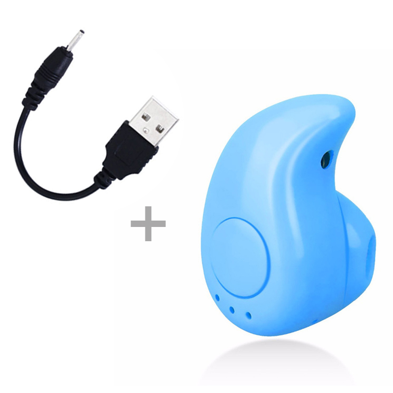 Mini S530 Wireless Bluetooth Earphone in ear Sports Headset Earphones Earpiece with Mic for iPhone 11 Pro Max XR All smartphones: Blue