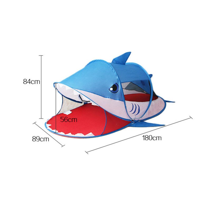 Animale del fumetto Per Bambini Tenda Portatile Shark Tenda Per Bambini All'aperto di Grandi Dimensioni Pop Up Tende Giocattolo Coperta Reti Infantile Piscina di Palline Gioco casa