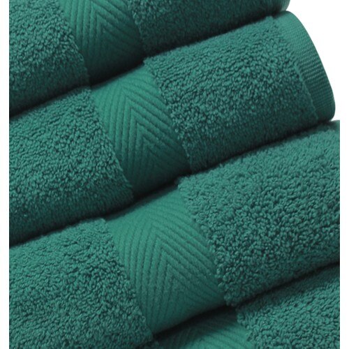 Dagliv çavuş mønstret smaragdgrønt håndklædesæt