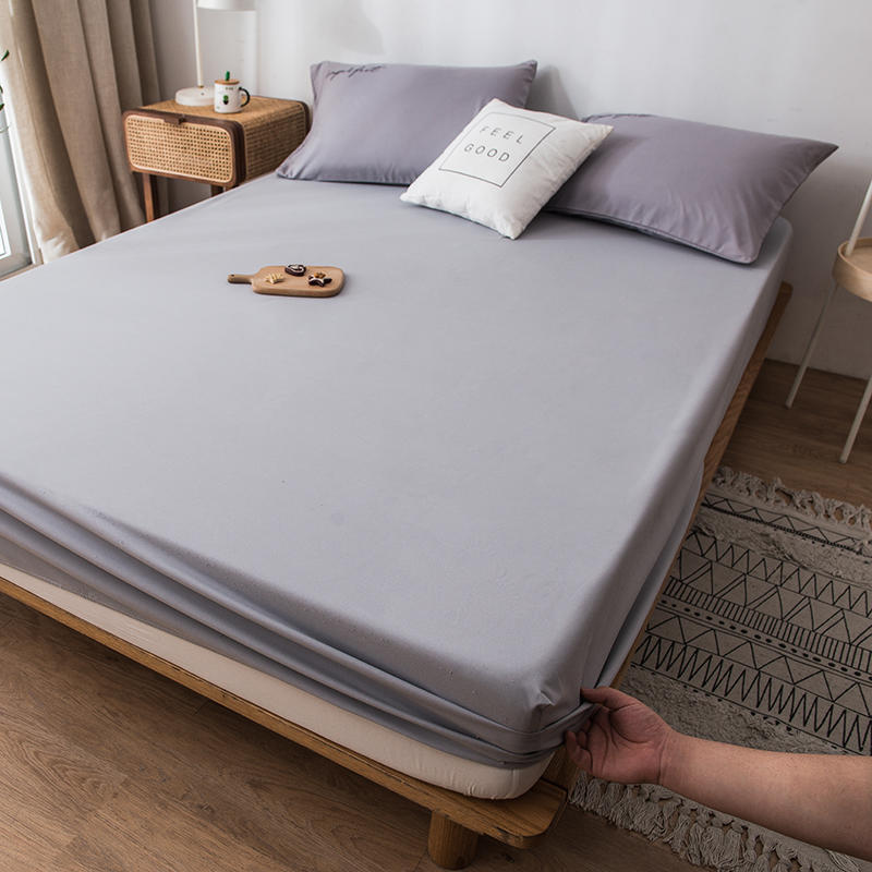 Wit Grijs Sprei Op Het Bed Dubbele Stof Matras Covers Elastische Hoeslaken Pad Protector Diepe Zak Bed Cover 180*200: Light Grey / 120x200x28cm