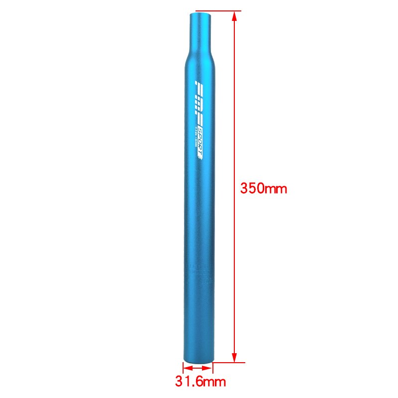 Mountain Bike Aluminum Alloy Seat tube 25.4/27.2/28.6/33.9mm*350mm/550mm Lengthened Bicycle Seat Post: 31.6X350 BLUE