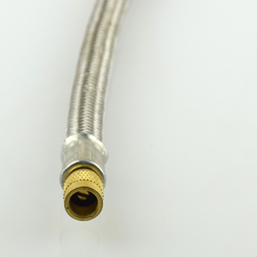 4 unidades de vástago de válvula de doble rueda extensor de extensión 7 '10' mangueras trenzadas flexibles de acero inoxidable con clip de hierro que extiende la longitud