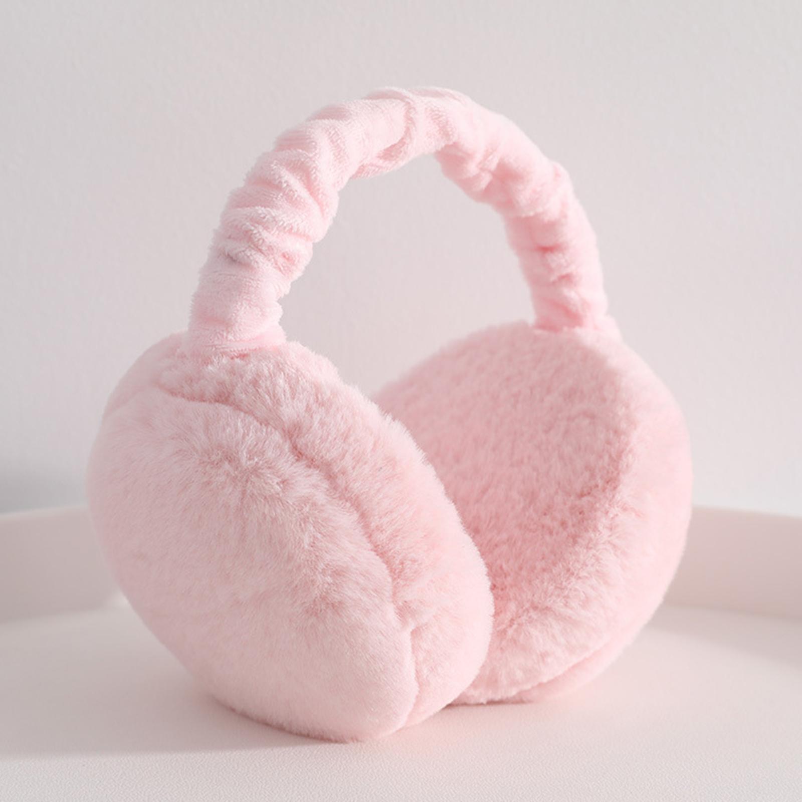 Winter Warm Earmuffs Cute Plush Fur Headphones Unisex Ear Warmer Solid Color Girls Headband Ear Muff Ear Cover