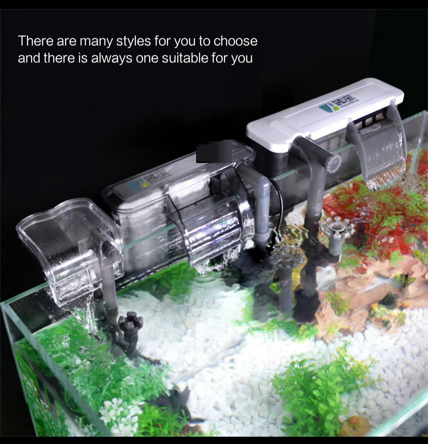 Aquarium Filter Wasserfall Filter Wasser pumpe Externe sauerstoff pumpe filtr ryby Kaskade Filter