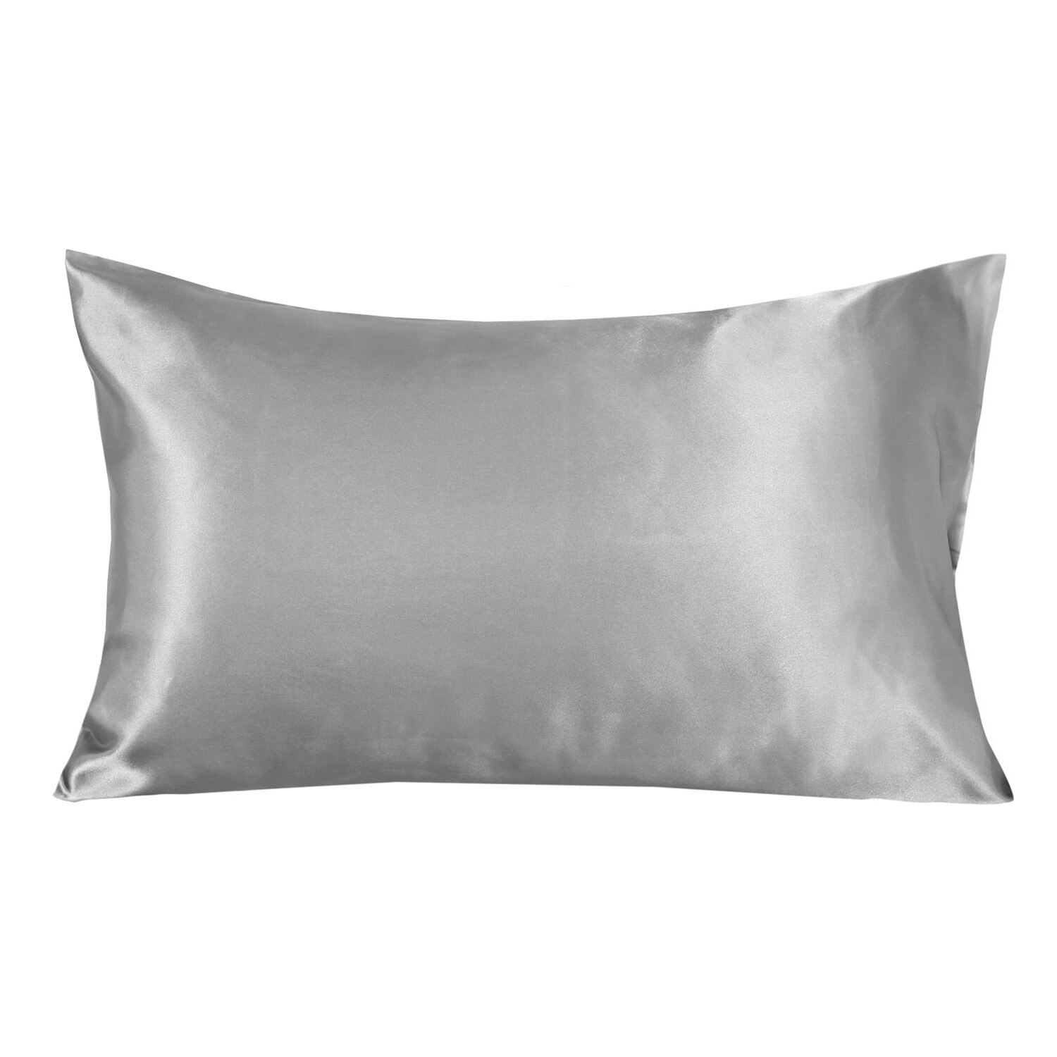 Funda de almohada de seda 100% para decoración del hogar, funda de almohada de satén sedoso, de belleza, cómoda: 470 x 740 mm / Morado