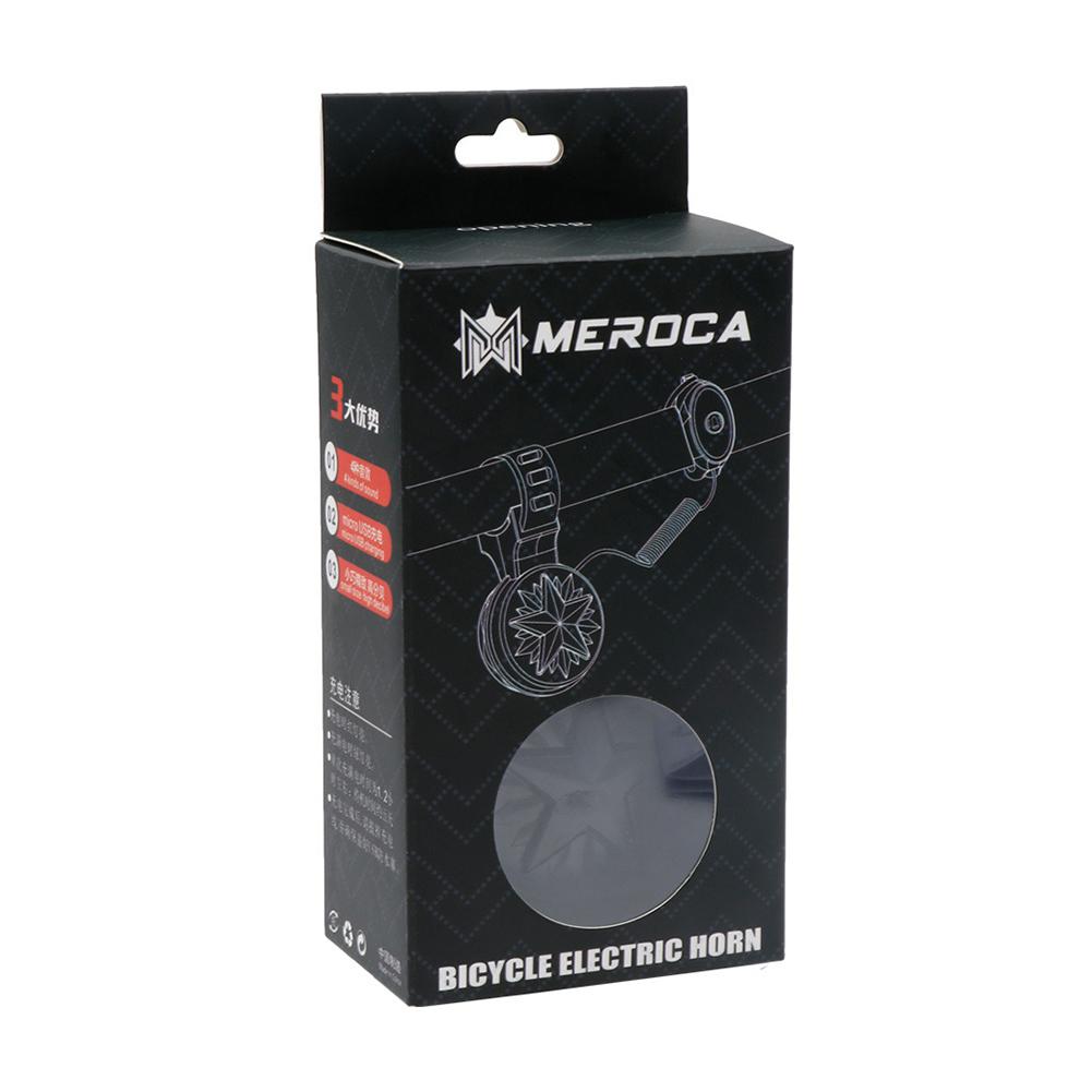 Yfashion-timbre de bicicleta eléctrico MEROCA, timbre de bicicleta bocina recargable vía Usb