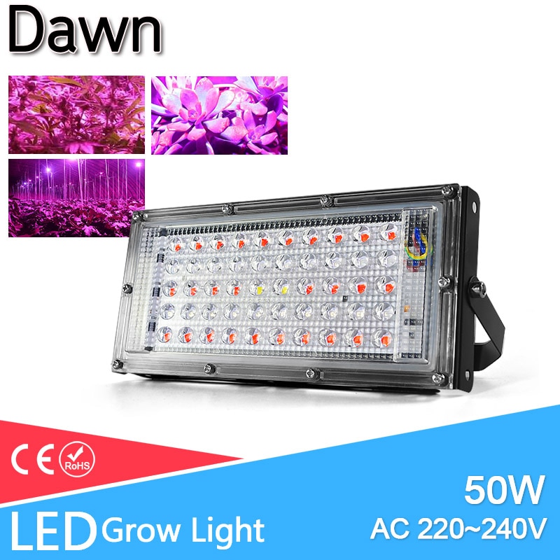Led Grow Light Schijnwerper E27 Led Lamp Volledige Spectrum 50W Ac 220V Indoor Plant Lamp Ir Uv Voor bloeiende Hydrocultuur Systeem