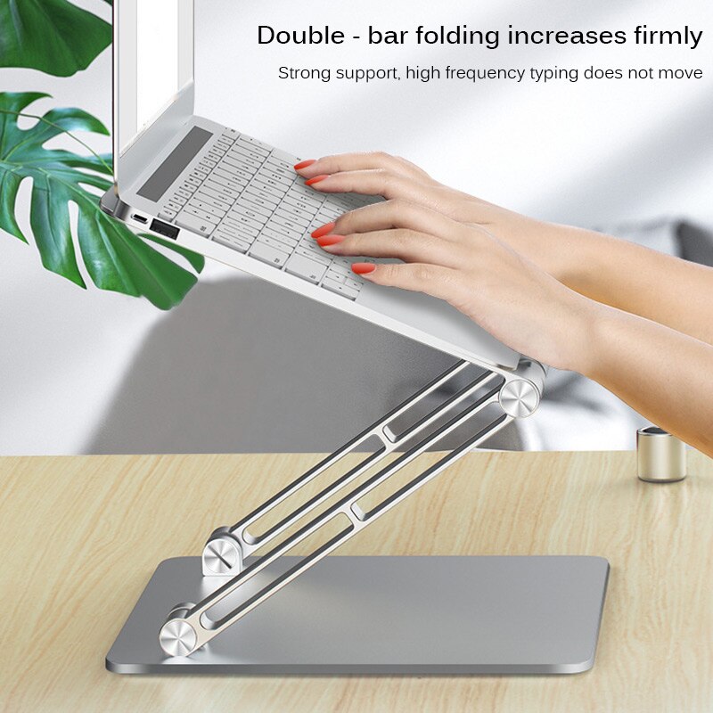 Adjustable Folding Aluminum Tablet Bracket Portable Laptop Stand Holder Desktop Holder Mounts Non-Slip Tablet Bracket