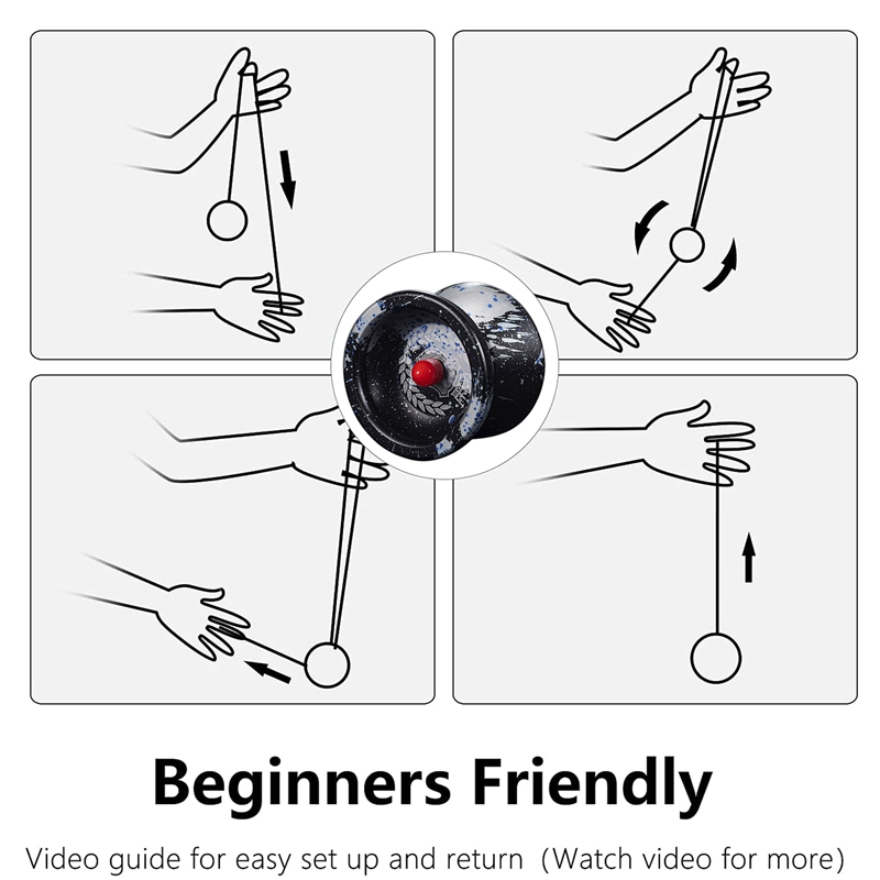 Yoyo Competition Metal Yo Yo Factory with 10 Ball Bearing Alloy Aluminum High Speed Unresponsive Toys for Kids Yoyo