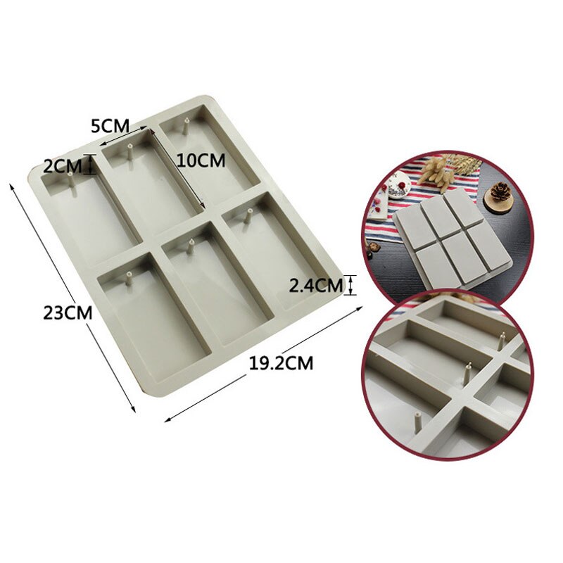 6 Holte Diy Silicone Klei Aromatherapie Tabletten Mallen Ambachten Opknoping Ornamenten Wax Mallen Resin Mold Craft Moulds: No.1