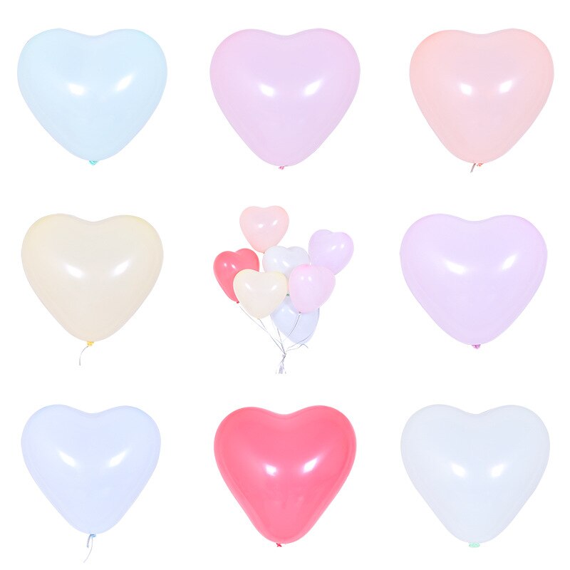 10 stk 12 tommer hjerteballoner macaron farver latex balloner matte farver balloner fødselsdagsfest indretning bryllupsindretning puste global