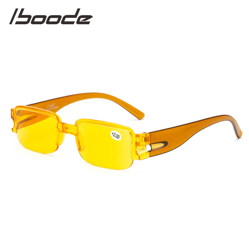 Gafas de lectura cuadradas IBOODE gafas presbiopes para hombres y mujeres gafas de hipermetropía para hombres y mujeres gafas de aumento ópticas Unisex