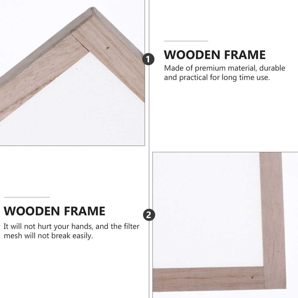 2Pcs Paper Making Frame Traditional Classic Screen Printing Frame Paper Making Mould