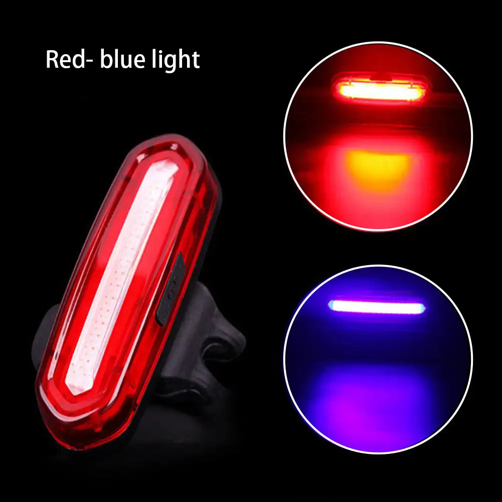 Bike Tail Light LED Bike Front Rear Light Bicycle Waterproof USB Rechargeable Mountain Riding Cycling Tail Lamp Bicycle Light: Red