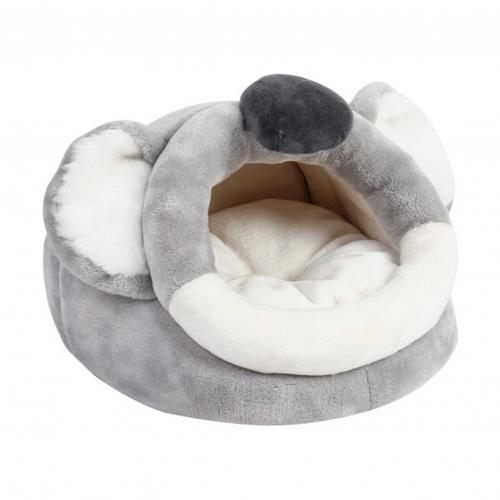 Kat Cavia Hamster Chihuahua Huis Cartoon Hond Nest Kussen Dierbenodigdheden Kat Cave Bed Zachte Fleece Chunky-nest Bed Kennel: Grey / S