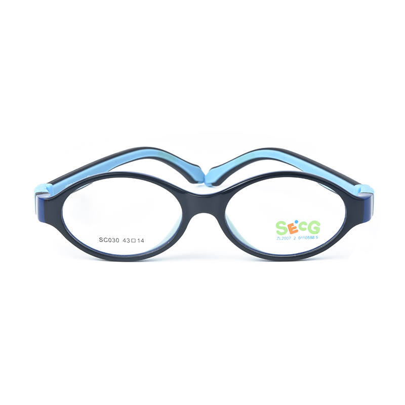 SECG Flexible Soft Kids Optical Frame Toddler Children Round Myopia Glasses for Sight Spectacle Frames Silicone No Screw Gafas