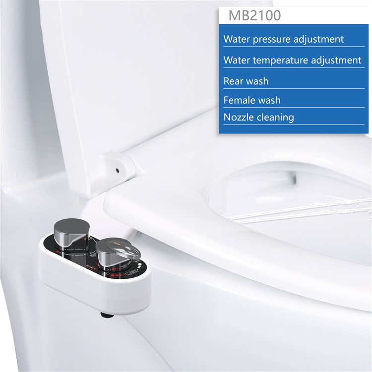 Non-Electric Bidet Toilet Seat Bidet Attachment Self-Cleaning Nozzle-Fresh Water Bidet Sprayer Mechanical Muslim Washing