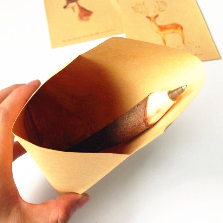 10pcs/lot cute Deer series kraft paper envelopes letter Paper Envelope Craft post vitations for office school
