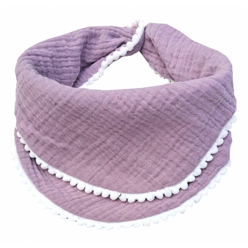 Bavoirs en coton pour -né, serviette d&#39;alimentation, Double couche, Triangle, écharpe, Bandana, garçons et filles: Violet