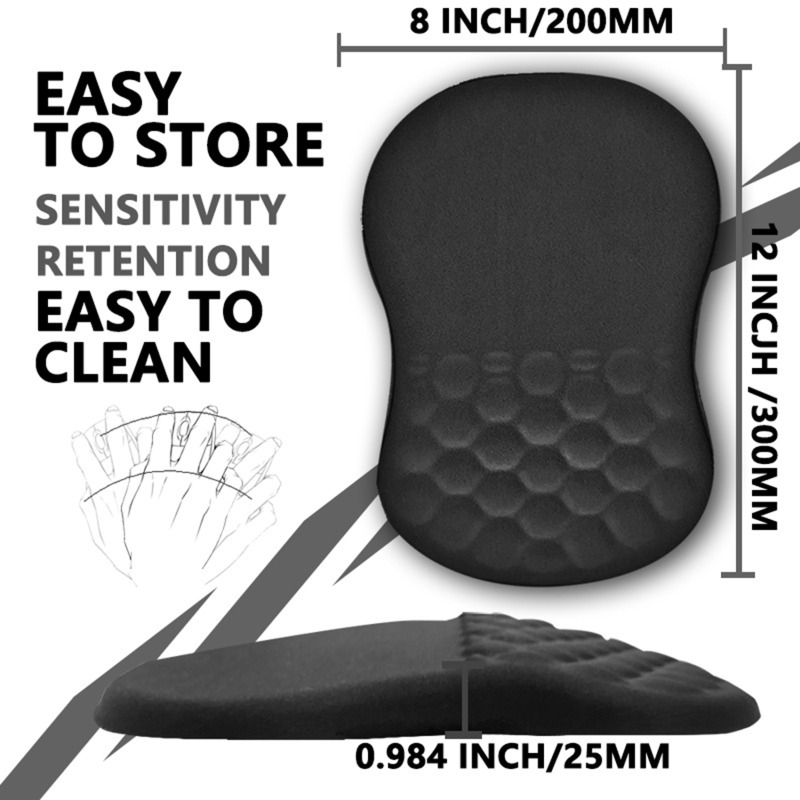 Ergonomische polssteun muismat Comfortabele polssteun Antislip muizenmat Geheugen katoenen muismat voor pc-laptopcomputer