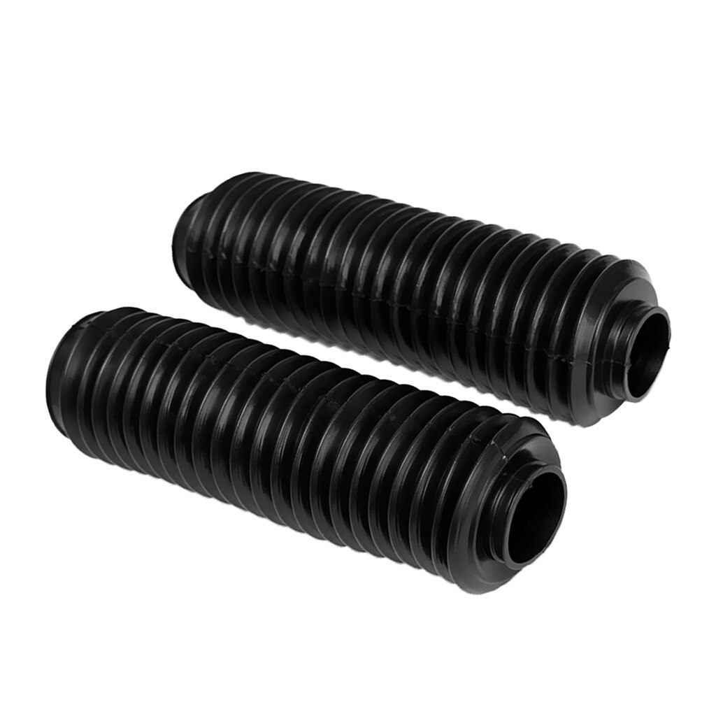 Pair Black Front Shock Absorber Rubber Boots Sleeve For Motorbike