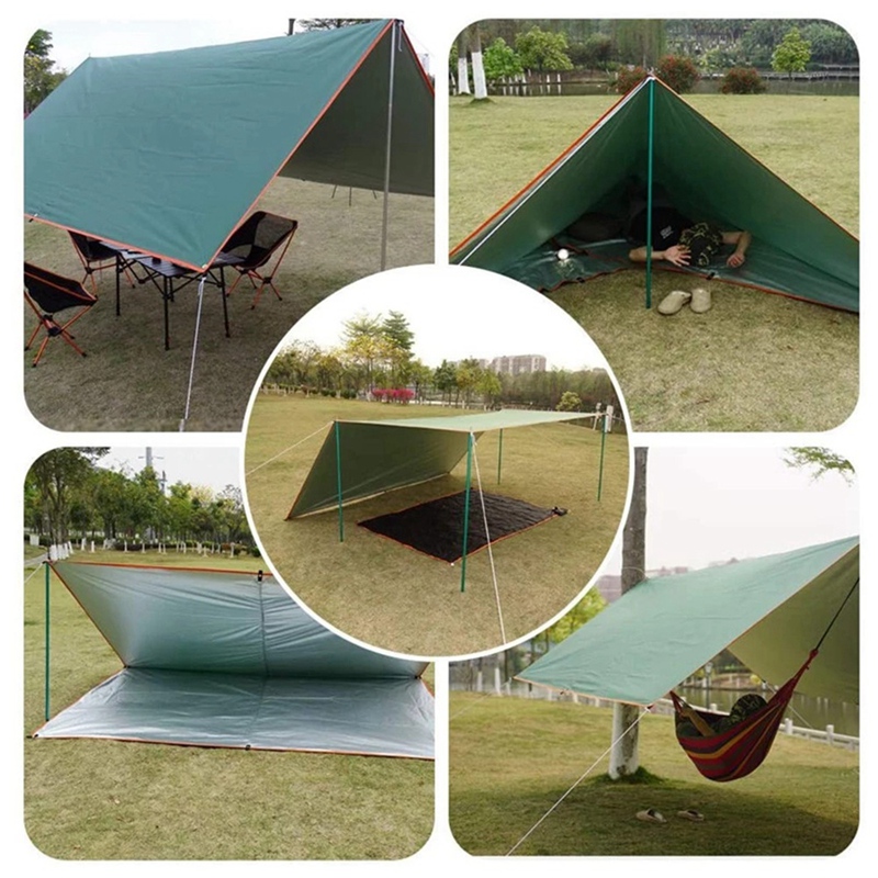 Luifel Waterdicht Tarp Tent Schaduw Ultralight Tuin Luifel Zonnescherm Outdoor Camping Hangmat Rainbeach Zon Onderdak