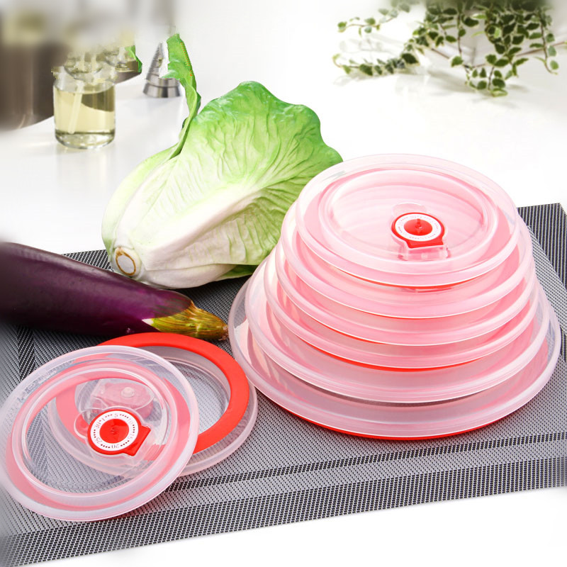 Practical Kitchen Tool Food Storage Suction Lids Bowl Covers Dish Vegetable Fruit Preservation Lid