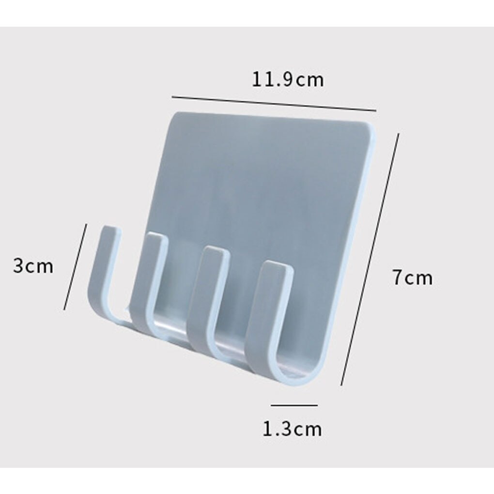 Stick Up Style Wall Cell Phone Bracket 4 Colors Mobile Phone Charging Holder for Wall Traceless 4 Hook Receiving Hanger Bracket