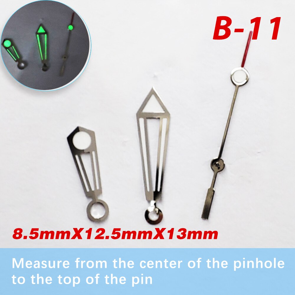 watch accessories, super bright green and blue watch hands, suitable forsuitable 8215，3804，8200，2813 movement pointer