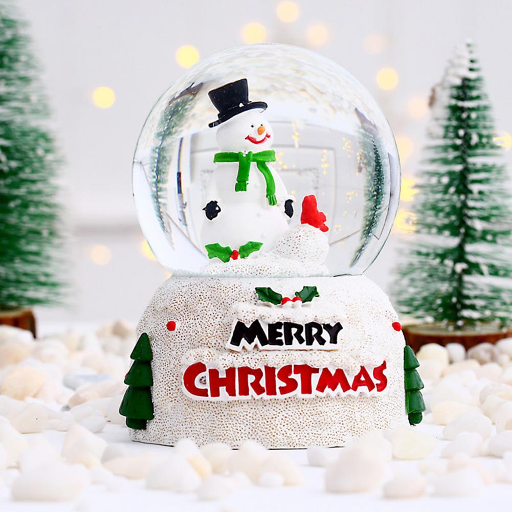 Glass Snow Globe Display Snow Globe Mini Multi-purpose Eco-friendly Snowman Statue Glass Snow Globe