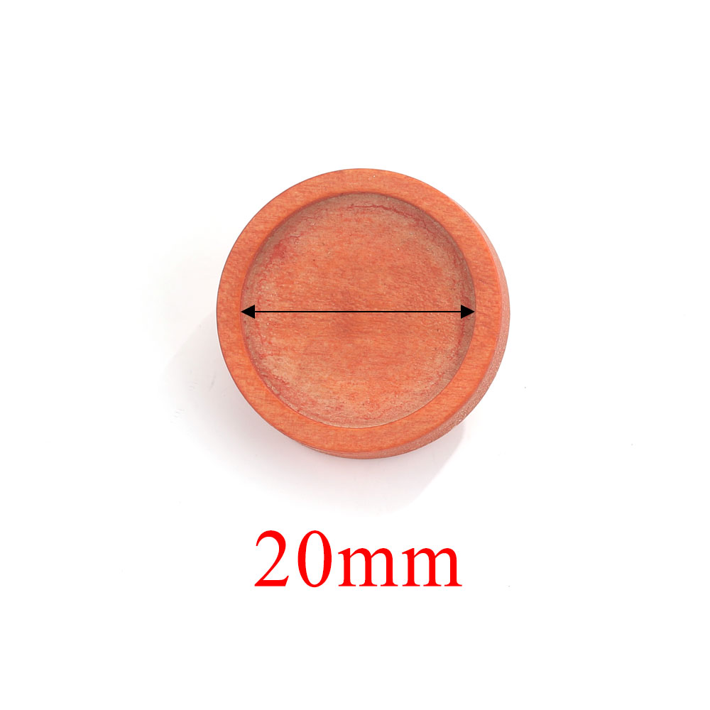 10pcs Blank Wood Cabochon Brooch Base Settings Fit 20 25 30 40mm Round Bezel Tray Diy Brooches Pin Backs for Jewelry Making: Orange