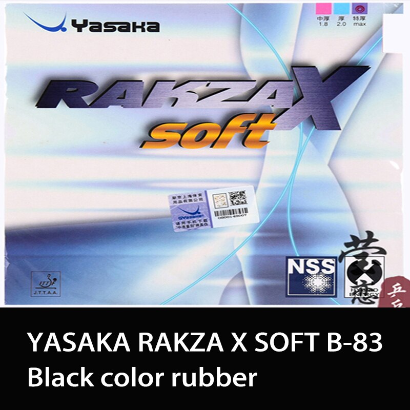 Yasaka-raqueta de tenis de mesa RAKZA X, goma suave, hecha en Alemania, Original: rakza X soft black