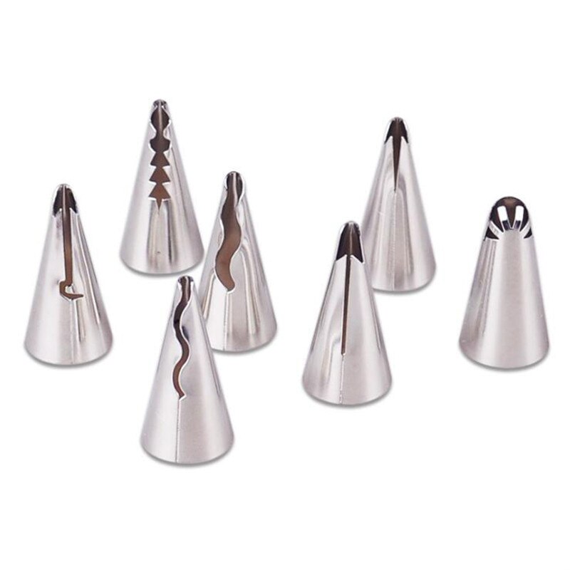 10 Stks/set Wedding Cake Decorating Icing Rvs Russische Nozzles Rok Taart Nozzles Piping Tips Gebak Siliconen Cake Zakken
