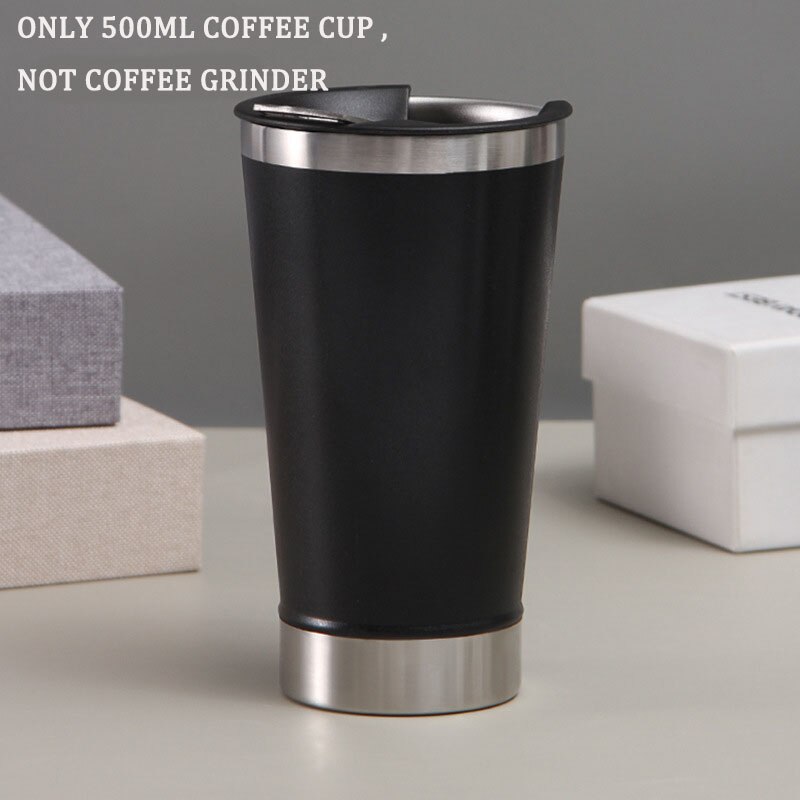 USB Rechargeable Coffee Grinder Electric Stainless Steel Adjustable Hand Grinder Coffee Machine Coffee Bean Grinders Kitchen Too: 500ML Coffee Cup
