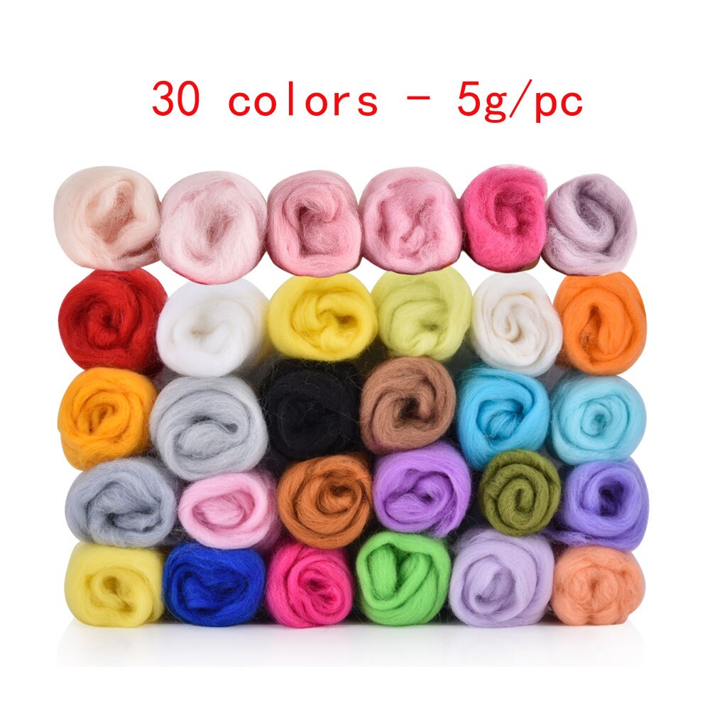 Wool Fiber DIY Wool Felt Kit Handle Wool Felt Toys Making Fabric Materials Handcraft Felt Needle Felting Craft Toys