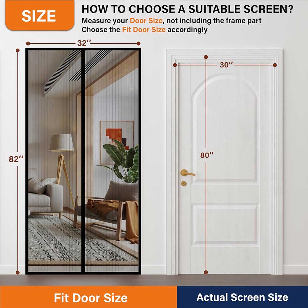 1/3/5pcs Magnetic Screen Door Self Sealing Hands Free Mesh Partition Keeps Bugs Out Pets and Kids Friendly Pending Keep Close