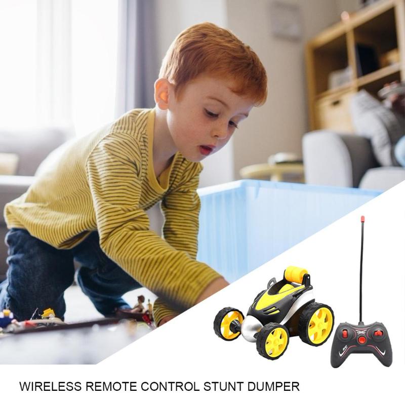 Electric Wireless Remote Control Car Tumbling Stunt Dump Truck Toy ABS Plastic Personality Cool Wireless Birthday
